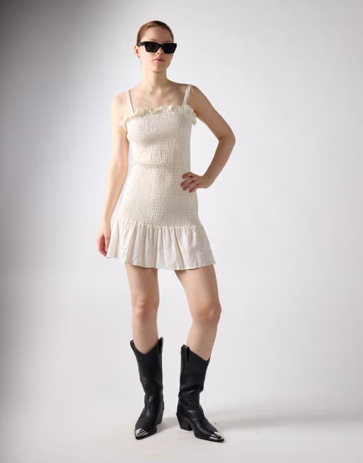 Glamorous Strappy mini dress in off white, 2 of 4