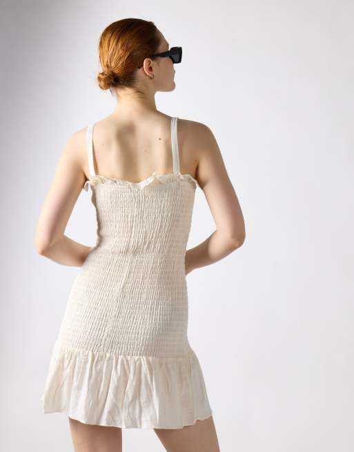 Glamorous Strappy mini dress in off white, 4 of 4