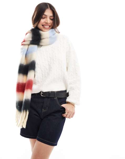 Glamorous stripe blanket scarf in multi - view 1