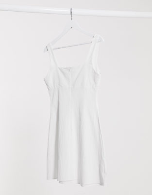 white mini cami dress