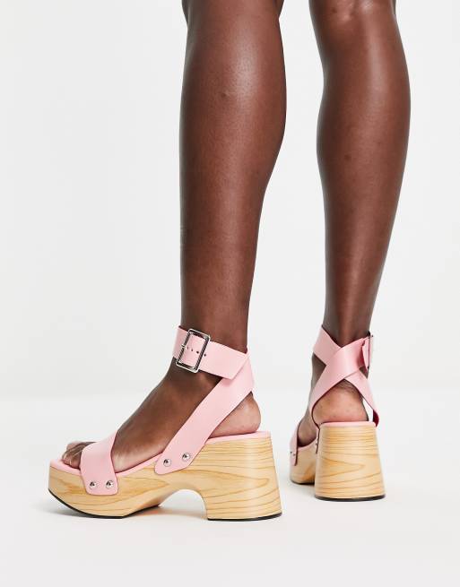 Glamorous summer clog sandals in pink ASOS