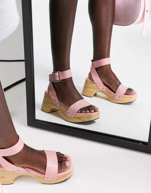 Glamorous summer clog sandals in pink ASOS