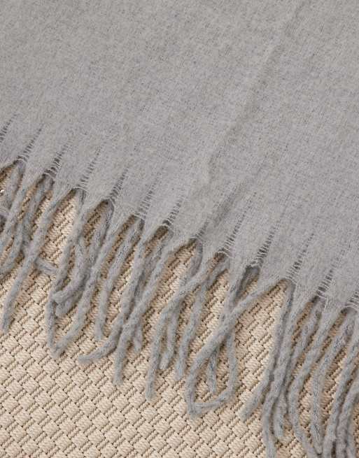 Glamorous super soft blanket scarf in grey , 3 of 4