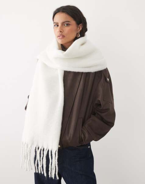 Glamorous superweicher Blanket-Schal in Creme - view 1