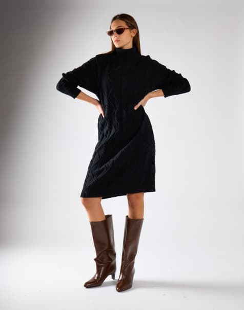Glamorous Sweater mini-dress in black - view 1