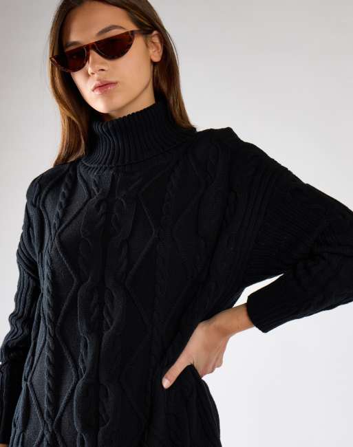 Glamorous Sweater mini-dress in black, 4 of 4