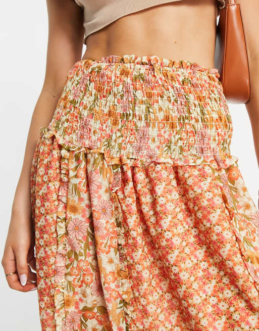 Glamorous – Szyfonowa spódnica midi w mieszane wzory w stylu vintage, 3 z 4