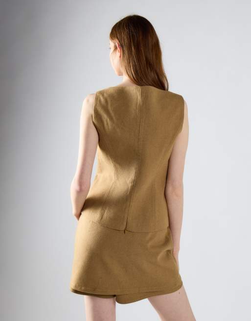 Glamorous Tailored skorts in sand, 4 of 4