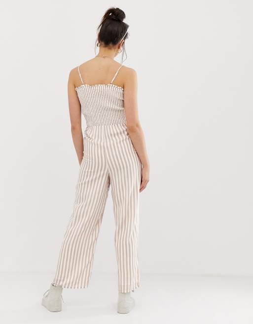 Glamorous Tall cami heldragt med rynker og naturlige striber, 2 af 4