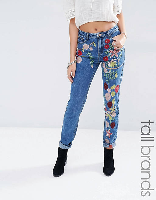 Glamorous Tall Embroidered Girlfriend Jean