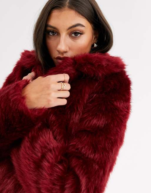 Tall faux outlet fur jacket