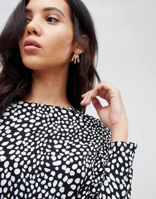 Glamorous Tall - Overhemdjurk met lange mouwen en gevlekte print, 3 van 4