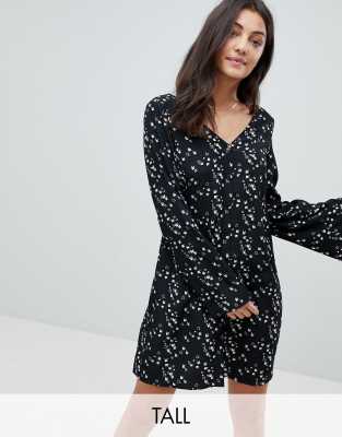 patterned smock dress
