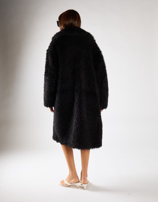 Glamorous Teddy bear faux fur coat in black, 2 of 4