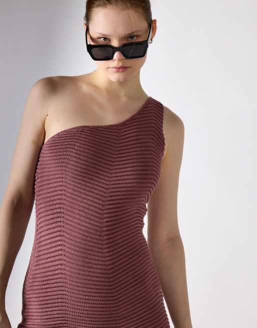 Glamorous Textured-knit midi-dress in mink, 2 of 4