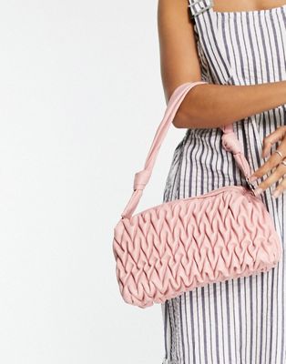 Glamorous textured shoulder bag in pink  - ASOS Price Checker