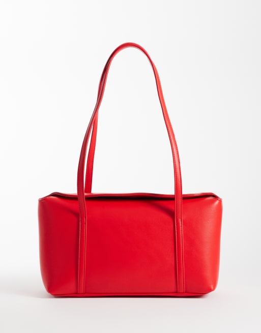 Glamorous torba na ramię z imitacji skóry w kolorze cayenne red