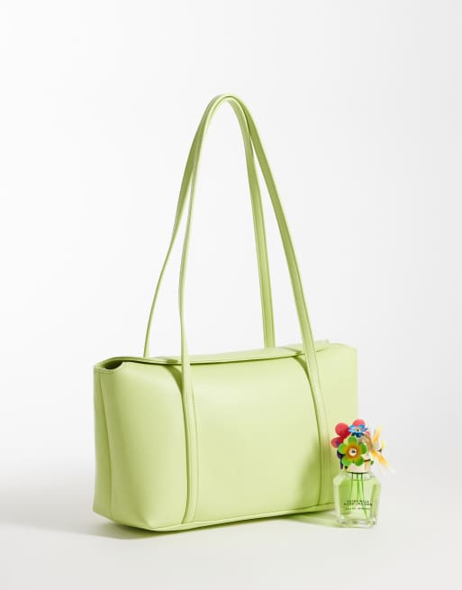 Glamorous torebka na ramię z imitacji skóry w limonkowym kolorze, 2 z 4