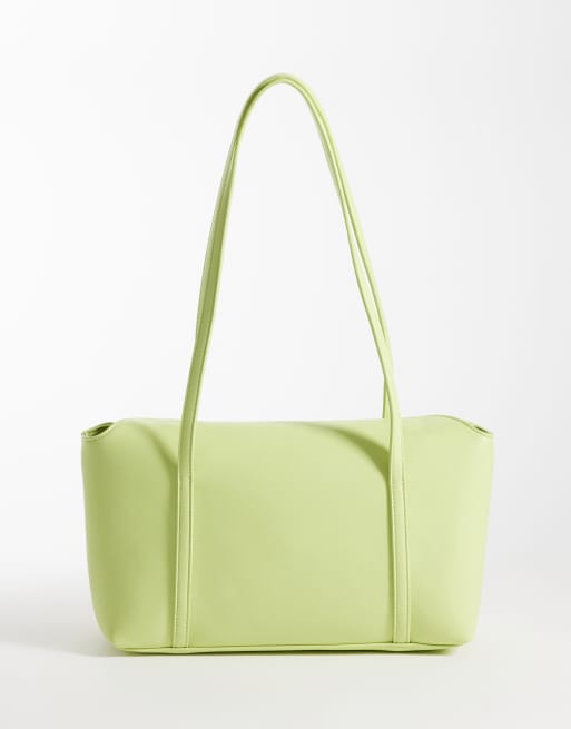 Glamorous torebka na ramię z imitacji skóry w limonkowym kolorze, 4 z 4