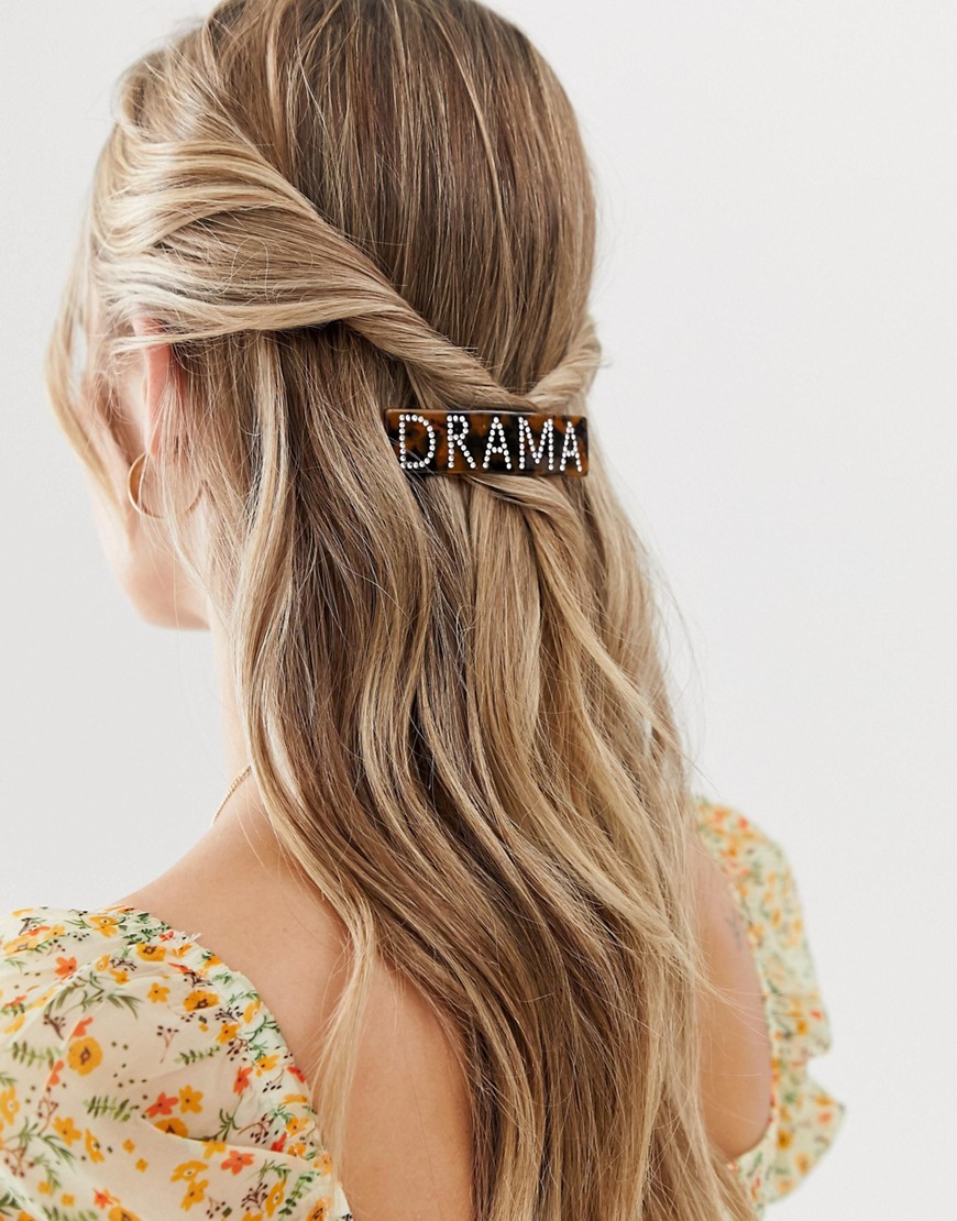 Glamorous tortoiseshell XL drama hair clip-Multi