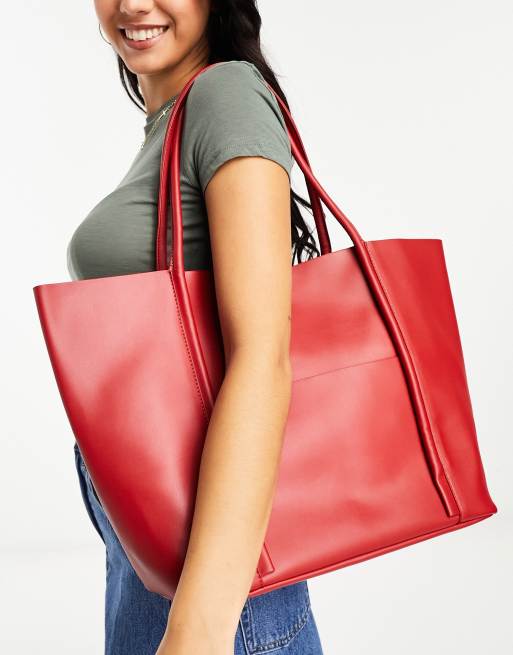 Tote bag best sale red inside