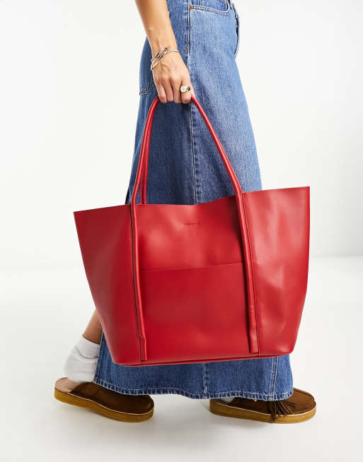 Glamorous - Tote tas in donkerrood