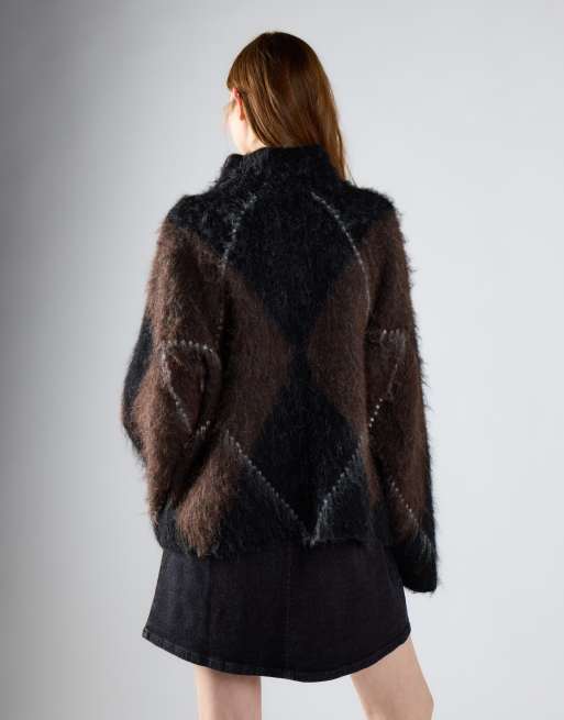 Glamorous Turtleneck knit jumper in black brown, 2 of 4