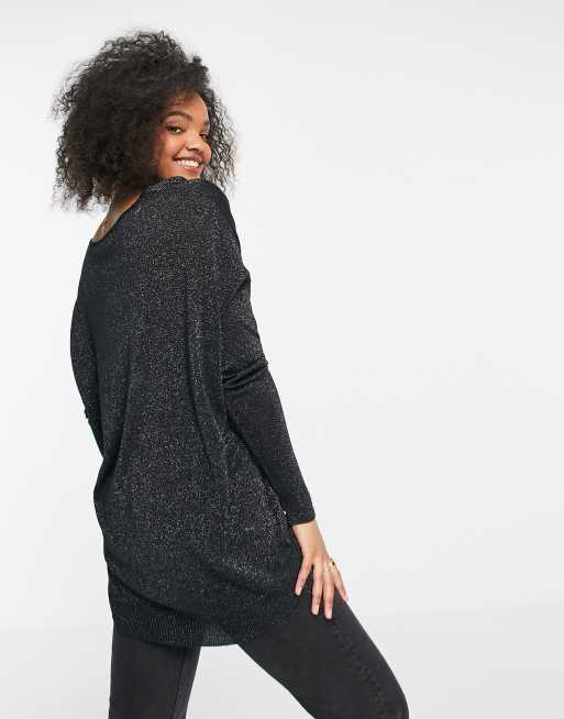 Glitter black jumper sale