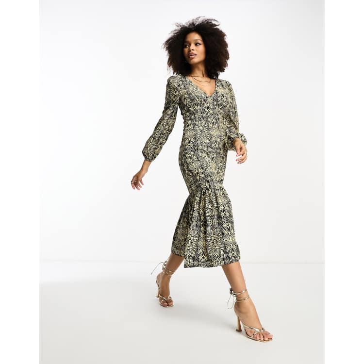 Asos snake print midi 2024 dress