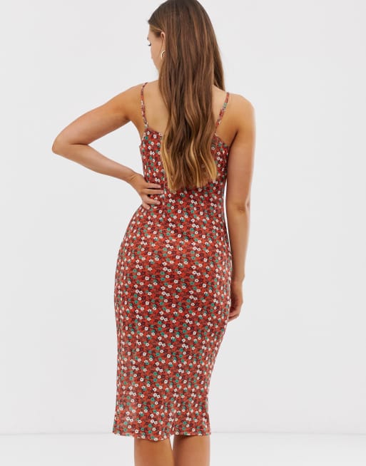 Glamorous - Vestito midi a fiorellini con spalline sottili, 2 di 4