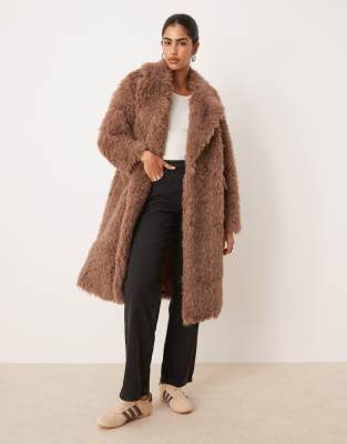 Glamorous Walnut Coat In Brown