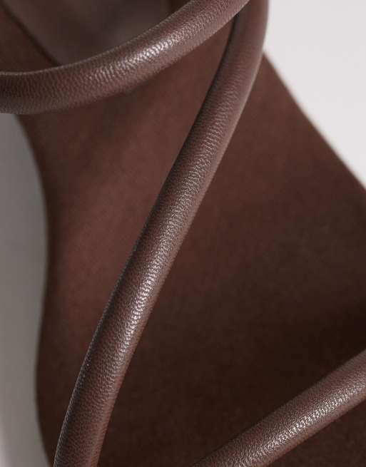 Glamorous wedge sandals in brown, 4 of 4