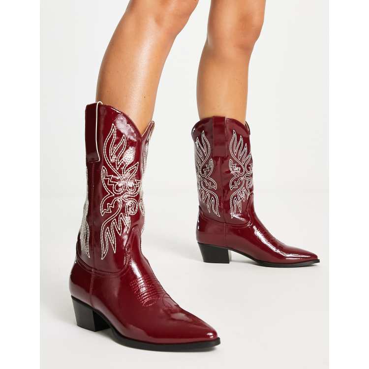 Cheap red cheap cowgirl boots