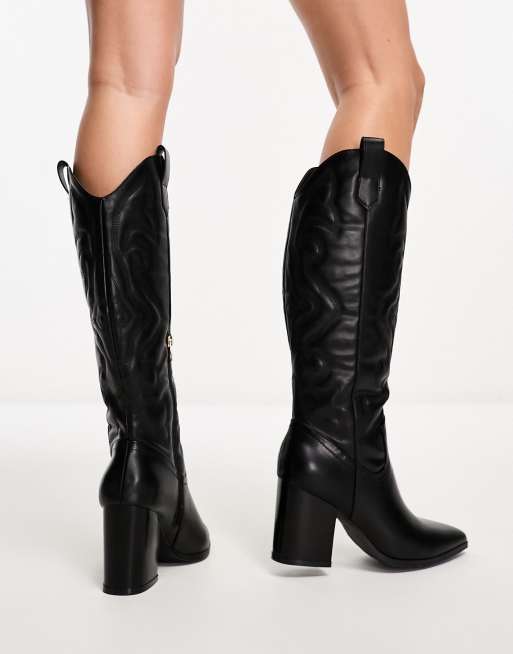 Western hot sale heeled boots