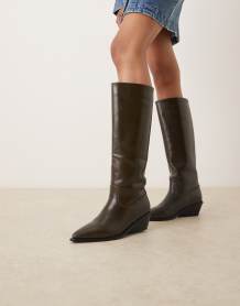 ASOS DESIGN long sleeve blouson tie waist mini shirt dress in burgundy