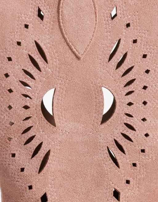 Glamorous - Western knielaarzen in roze, 4 van 4