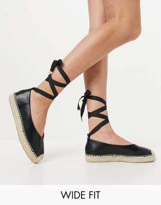 flat ankle tie espadrilles