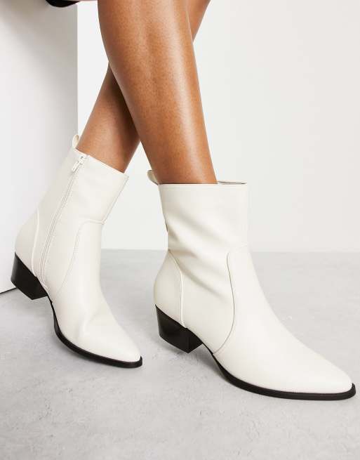 White wide outlet fit boots