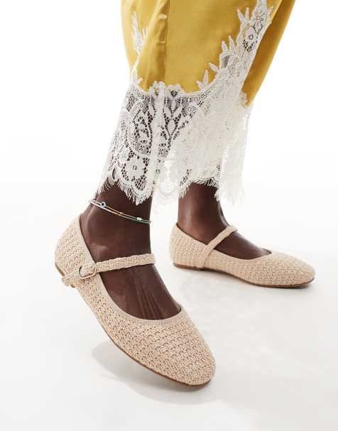Glamorous Wide Fit - Ballerines plates style babies en raphia - view 1