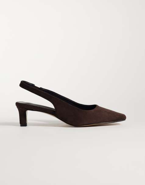 Glamorous Wide Fit ballet flats in brown suede - view 1
