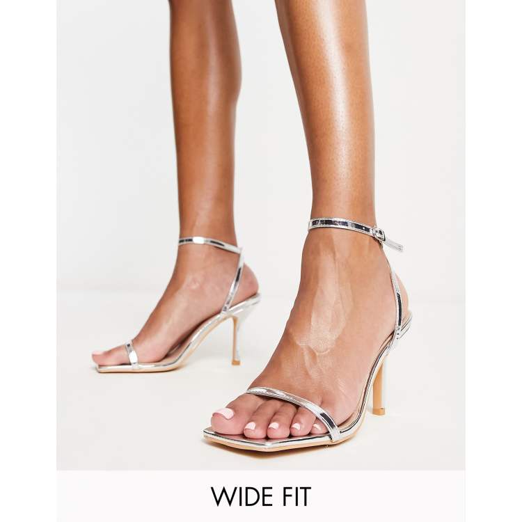 Silver barely there store sandals