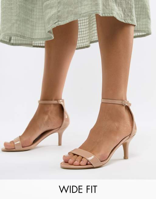 Glamorous barely there deals kitten heeled sandals