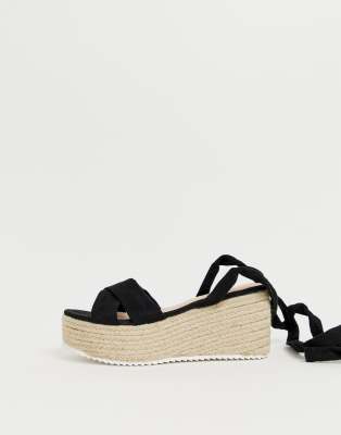 wide fit tie up espadrilles