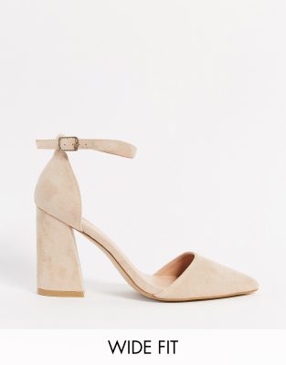 asos block heel court shoes