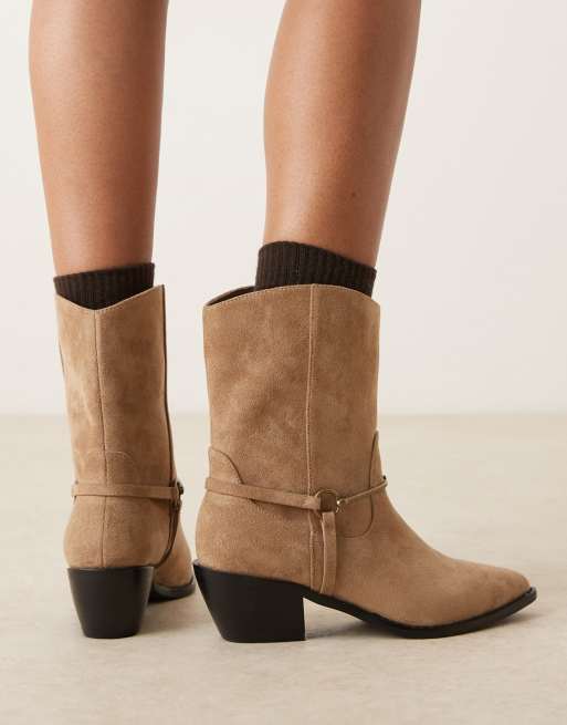 Glamorous Wide Fit - Bottines style western à petit talon - Taupe micro, 4 de 4