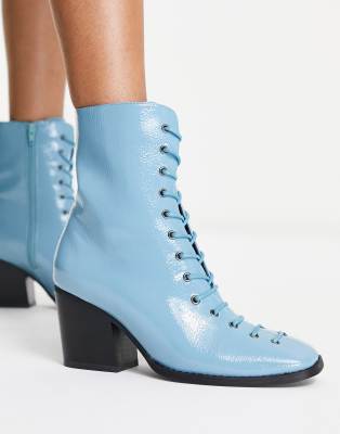 bottines vernies bleues