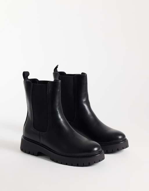 Glamorous Wide Fit chunky ankle boots in black, 2 of 4