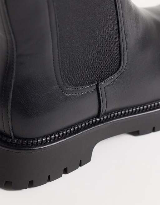 Glamorous Wide Fit chunky ankle boots in black, 3 of 4