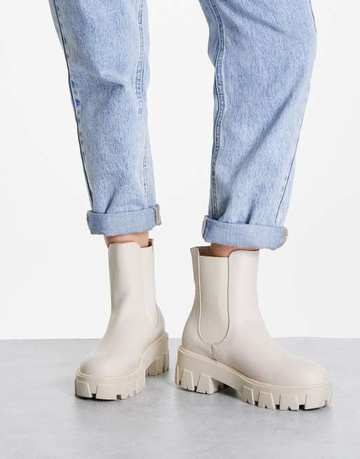 Asos cream boots best sale