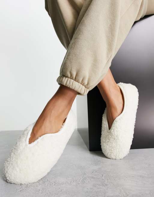 Cream discount slipper boots